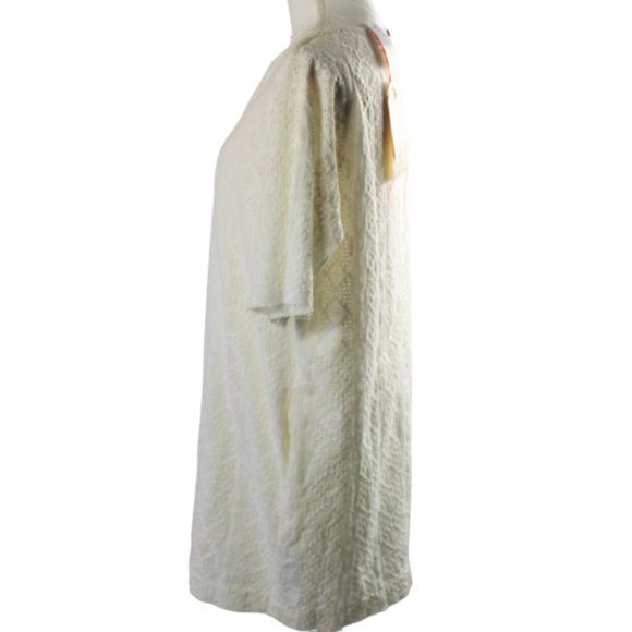 Current Elliot Eyelet T-Shirt Slip-On Dress, Dirty White, Size Medium - Picture 4 of 7